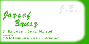 jozsef bausz business card